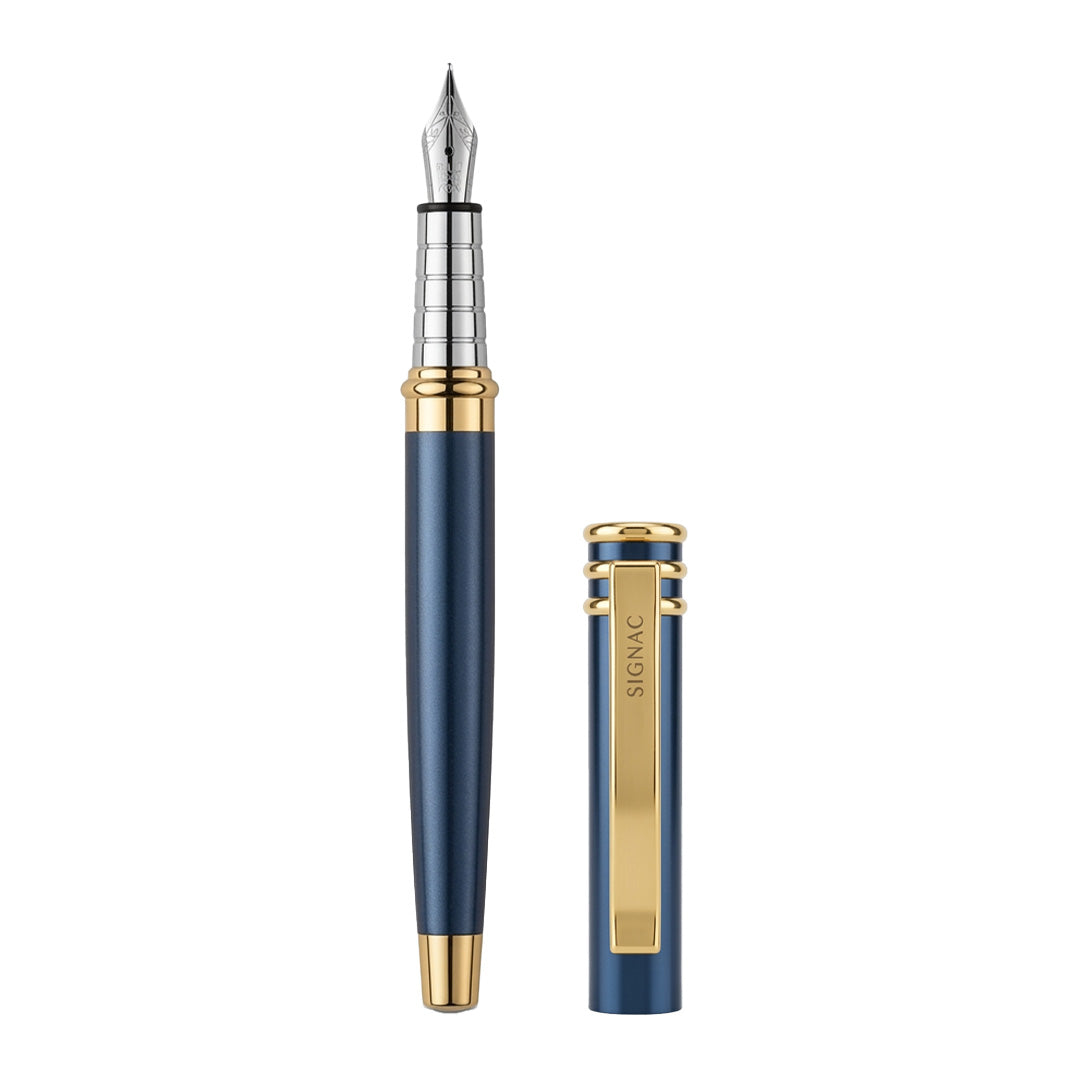 Imperia Fountain Pen Set – Titanium & Midnight Blue