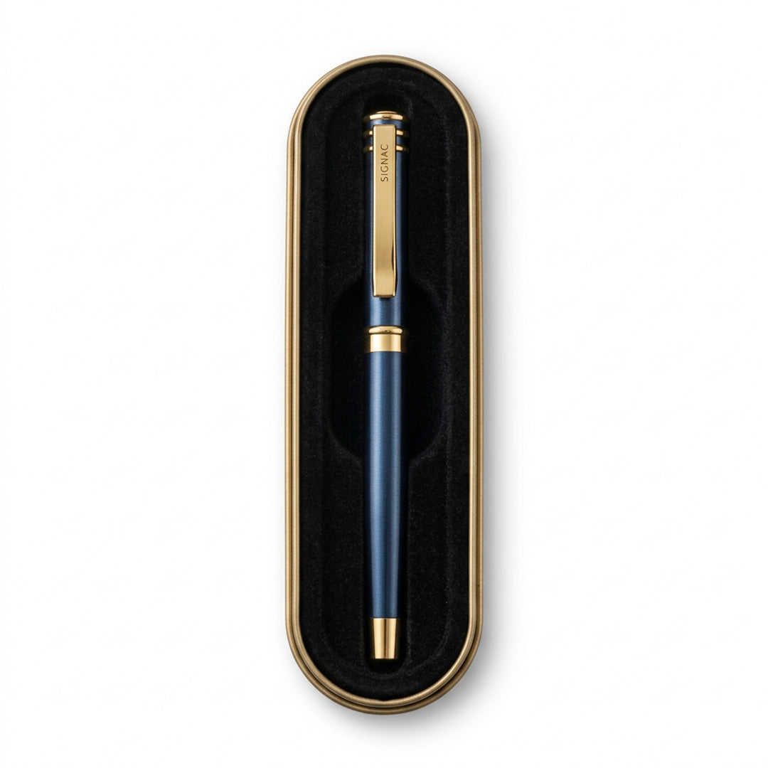 Imperia Fountain Pen Set – Titanium & Midnight Blue