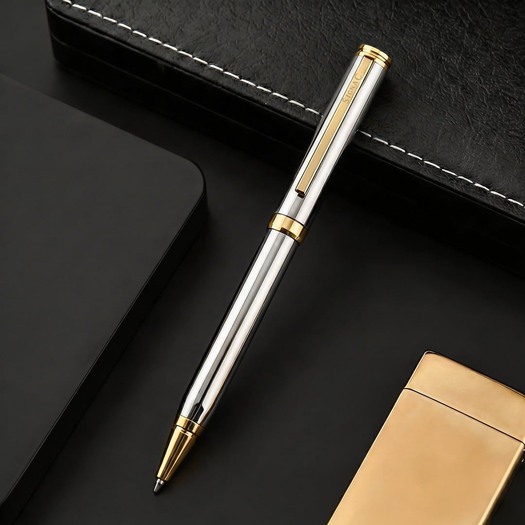 Viva Premium Metallic Plated Ball Pen - Titanium 24K Gold