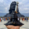 Adiyogi Pen Stand with Crystal Top Silver Pen