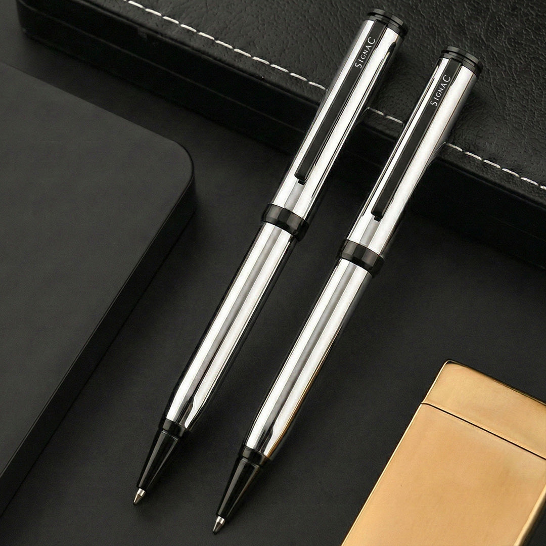 Viva Premium Metallic Plated Ball Pen - Titanium Jet Black