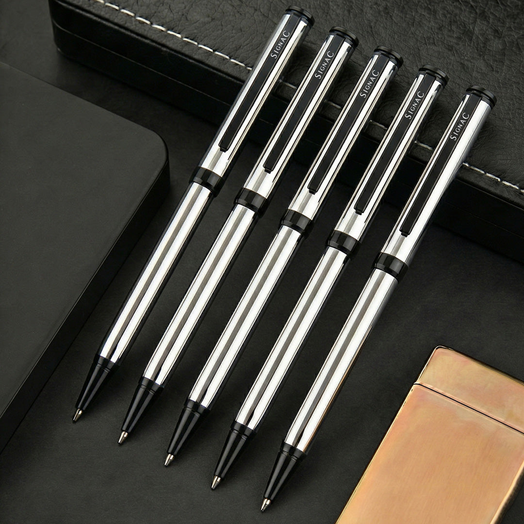 Viva Premium Metallic Plated Ball Pen - Titanium Jet Black