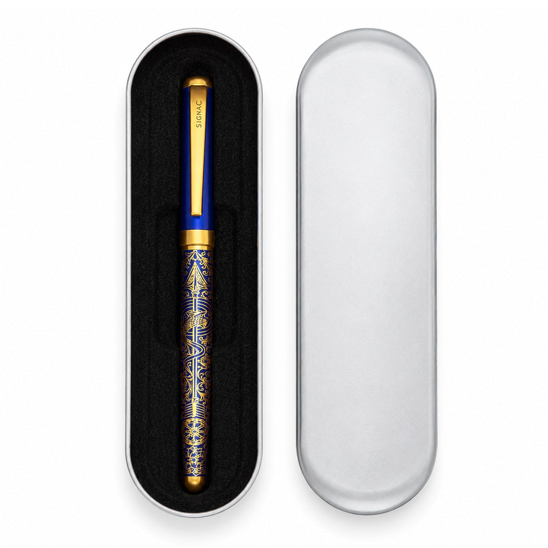 Lakshya – Arjuna and the Fish Eye Roller Pen - Royal Blue