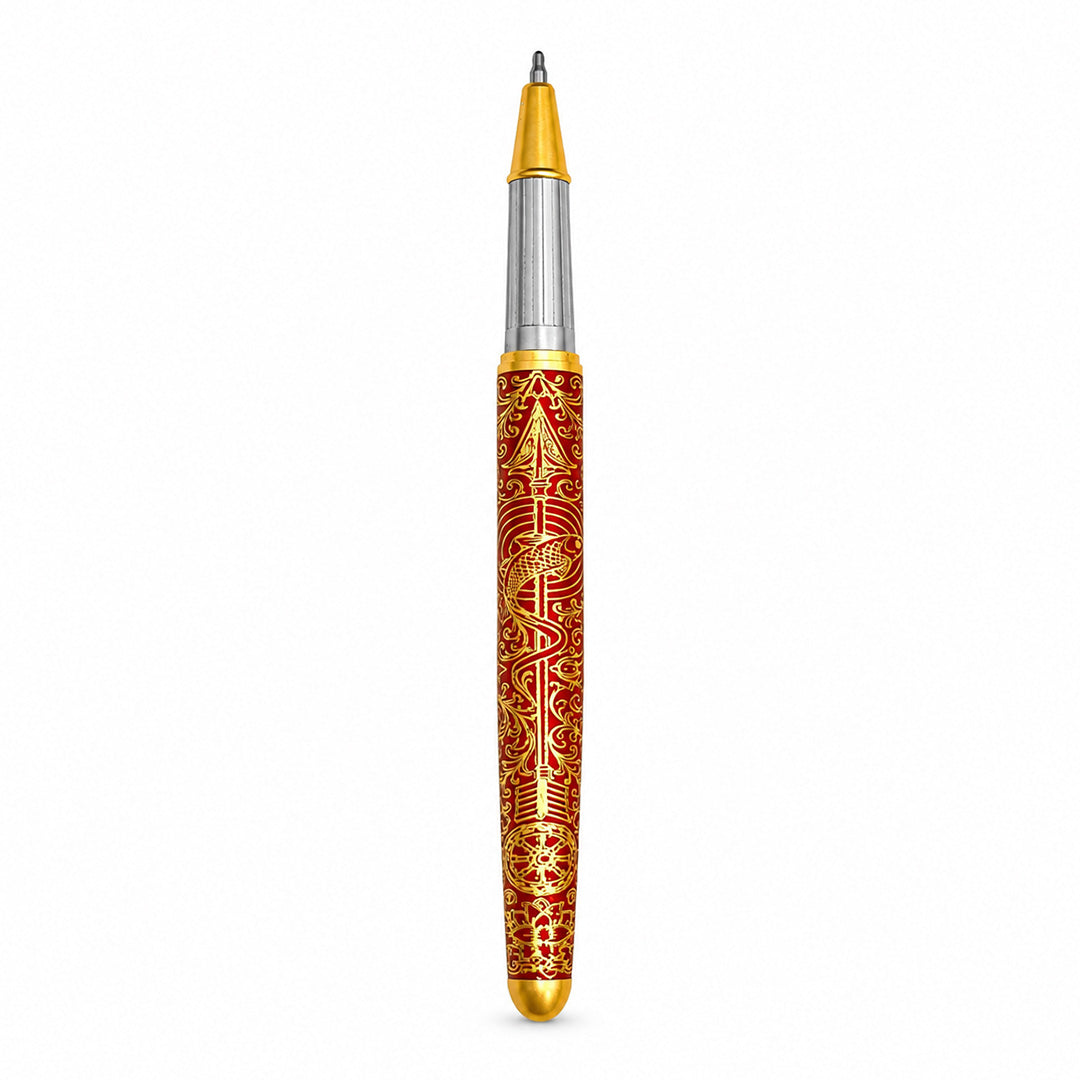 Lakshya – Arjuna and the Fish Eye Roller Pen - Crimson Red