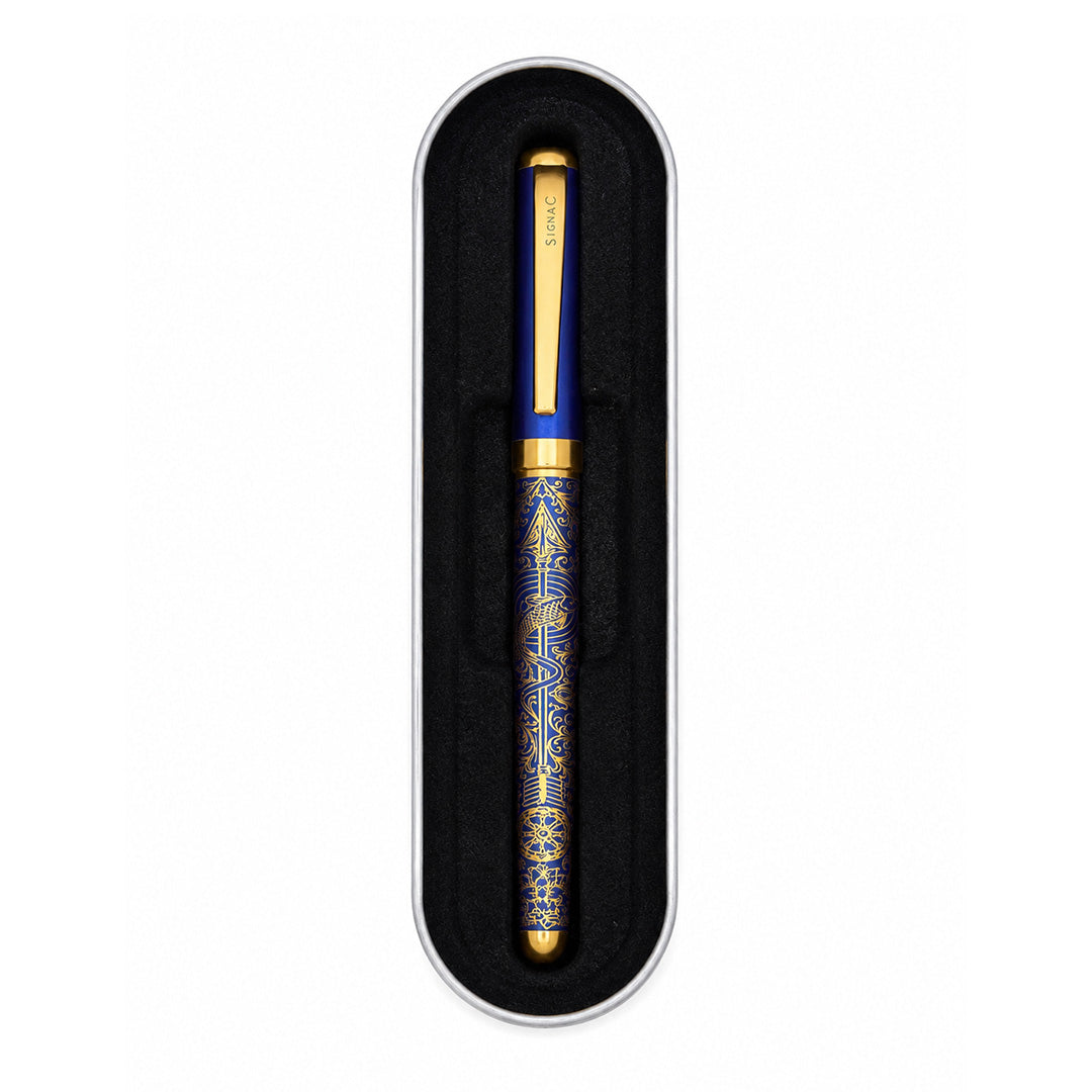 Lakshya – Arjuna and the Fish Eye Roller Pen - Royal Blue