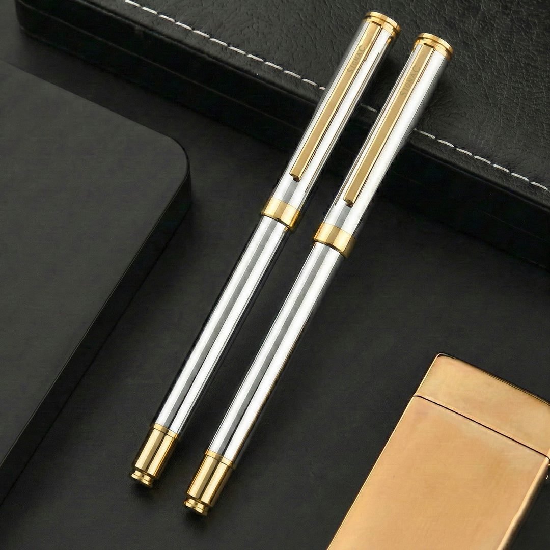 Viva Premium Metallic Plated Roller Pen - Titanium 24K Gold