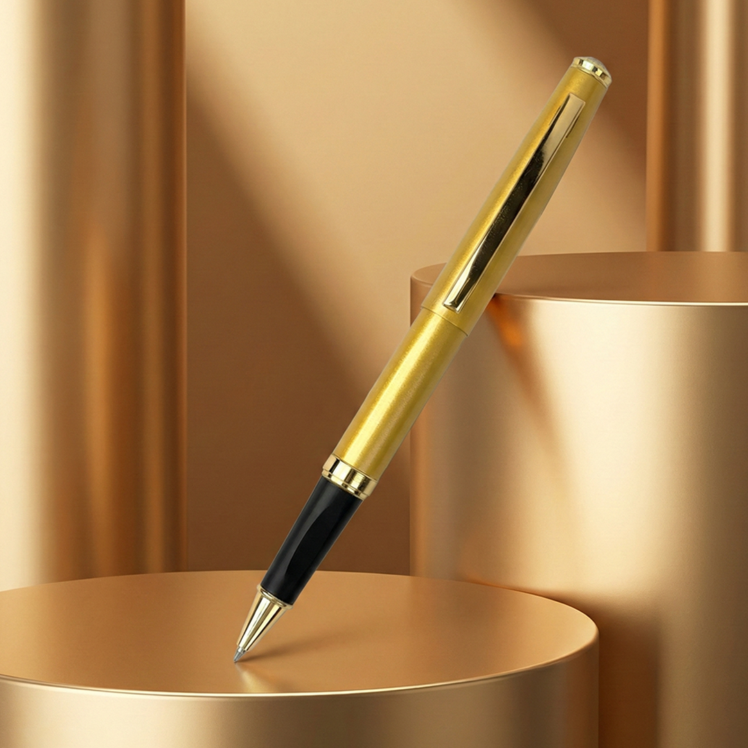 Elysian Preciosa Metal Roller Pen - Golden