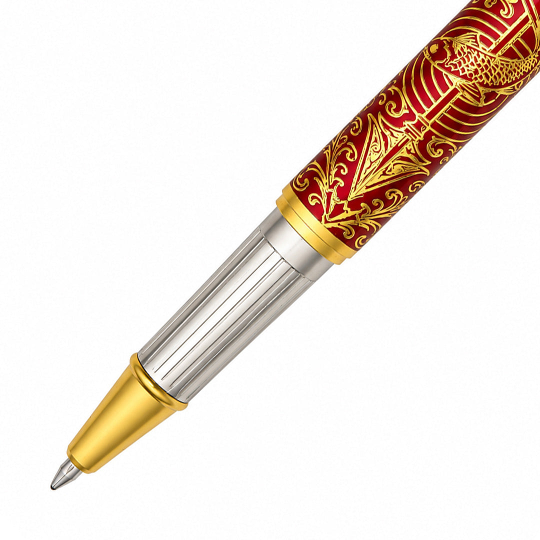 Lakshya – Arjuna and the Fish Eye Roller Pen - Crimson Red