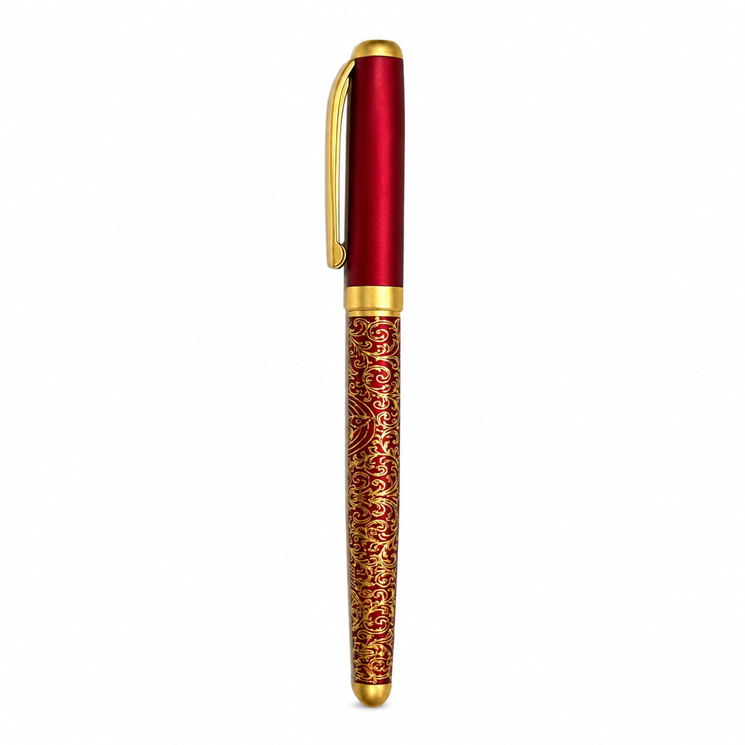Lakshya – Arjuna and the Fish Eye Roller Pen - Crimson Red