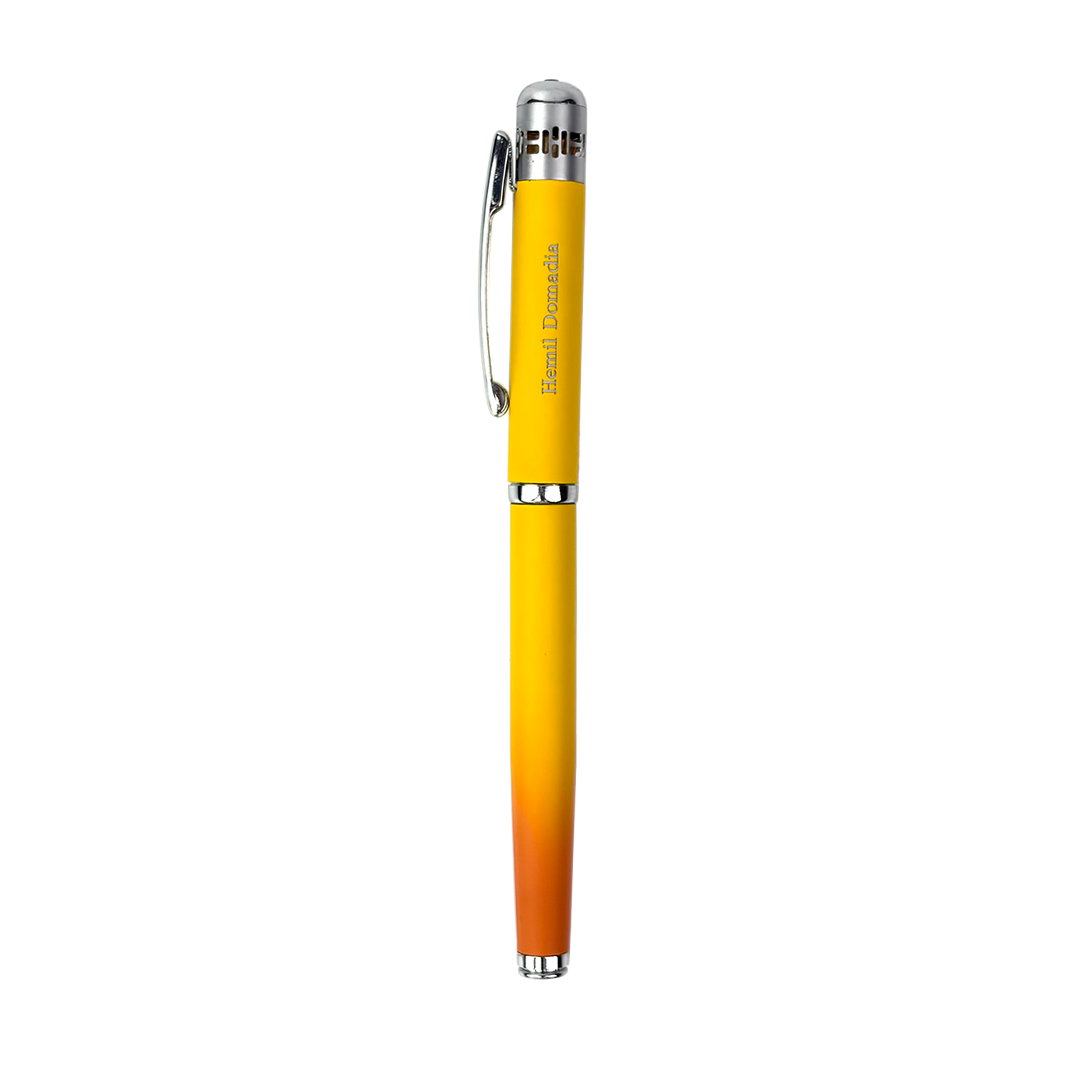 India's 1st - (Alphonso Mango Fragrance Infused) Ombre Shade Metallic Roller Pen