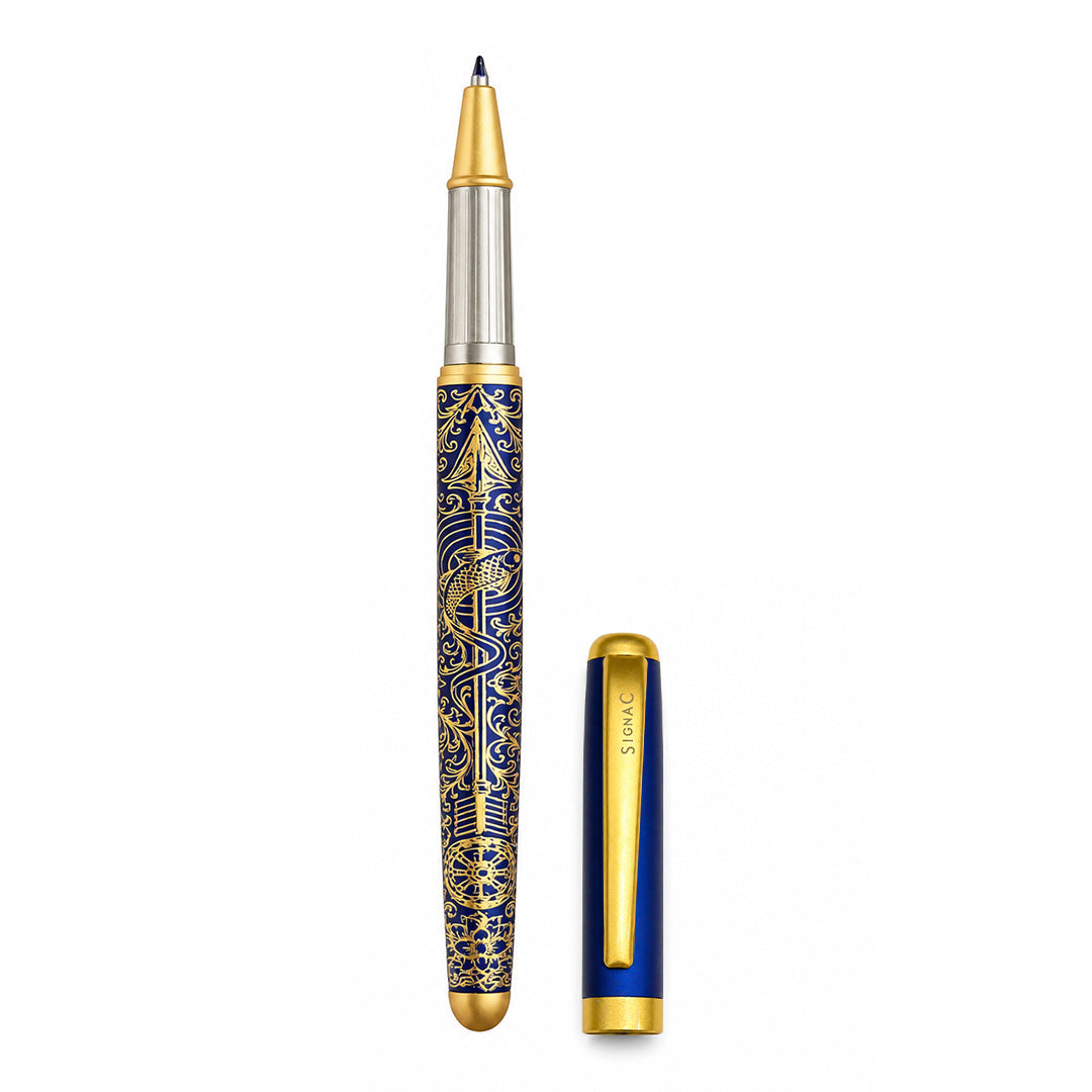 Lakshya – Arjuna and the Fish Eye Roller Pen - Royal Blue