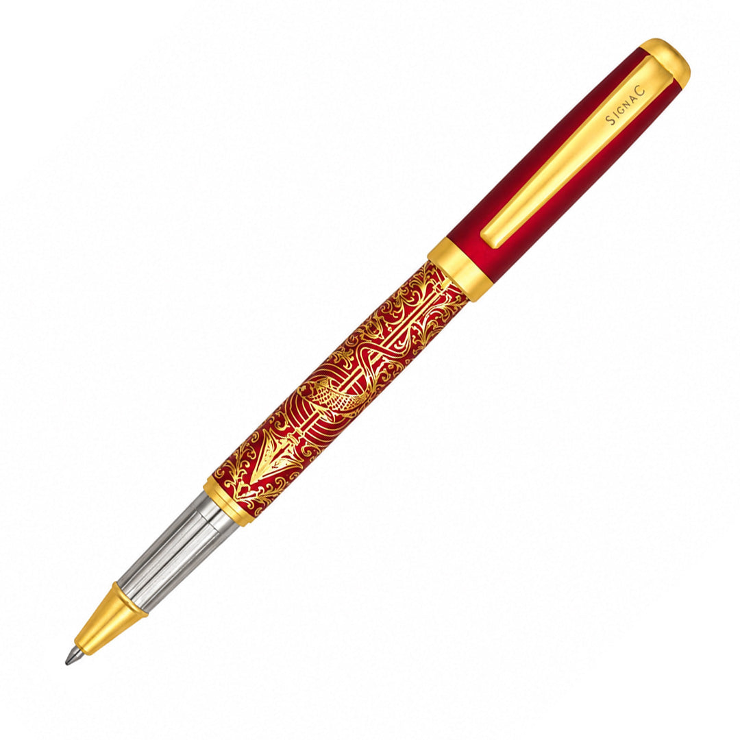 Lakshya – Arjuna and the Fish Eye Roller Pen - Crimson Red