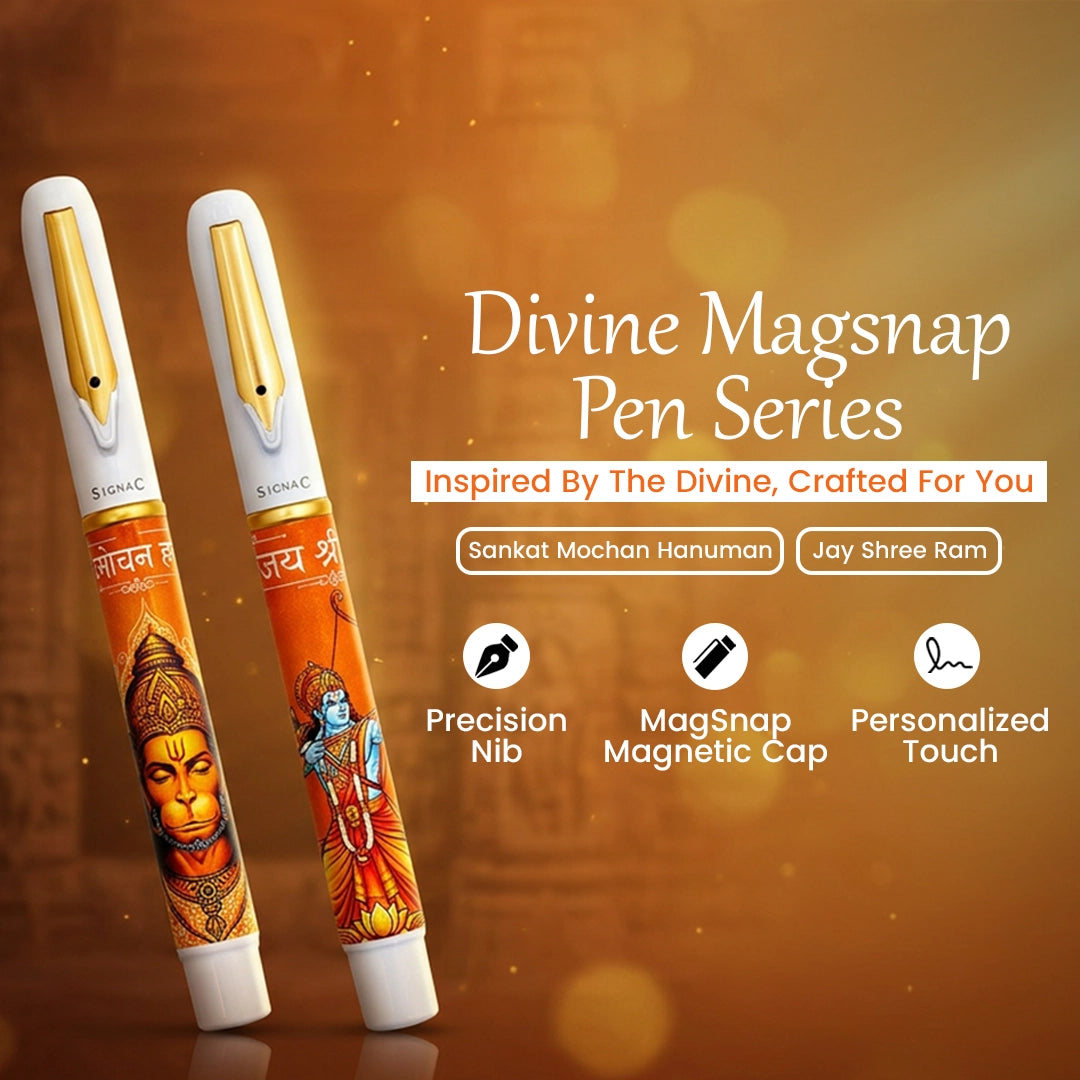 Jai Shree Ram MagSnap Roller Pen - Set of 2