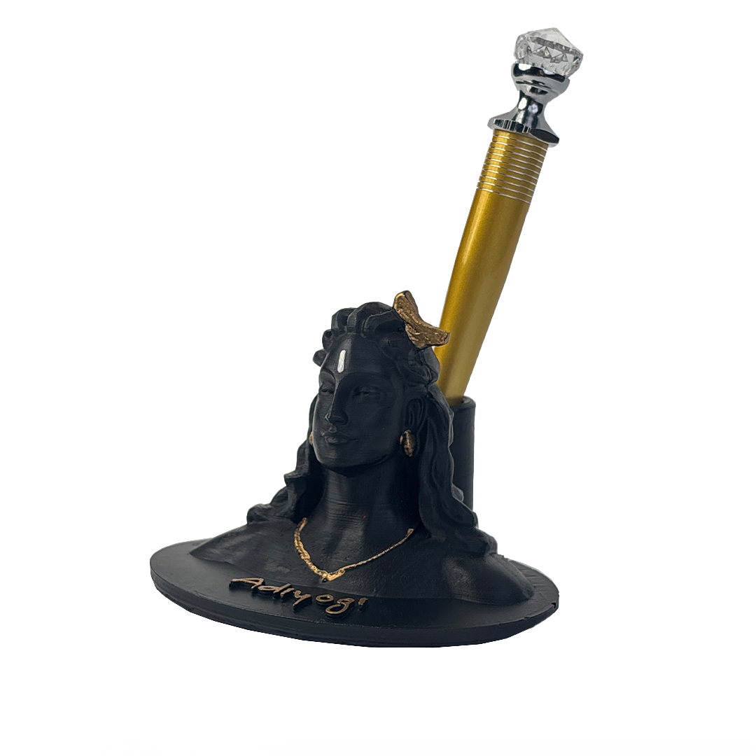 Adiyogi Pen Stand with Crystal Top Pen
