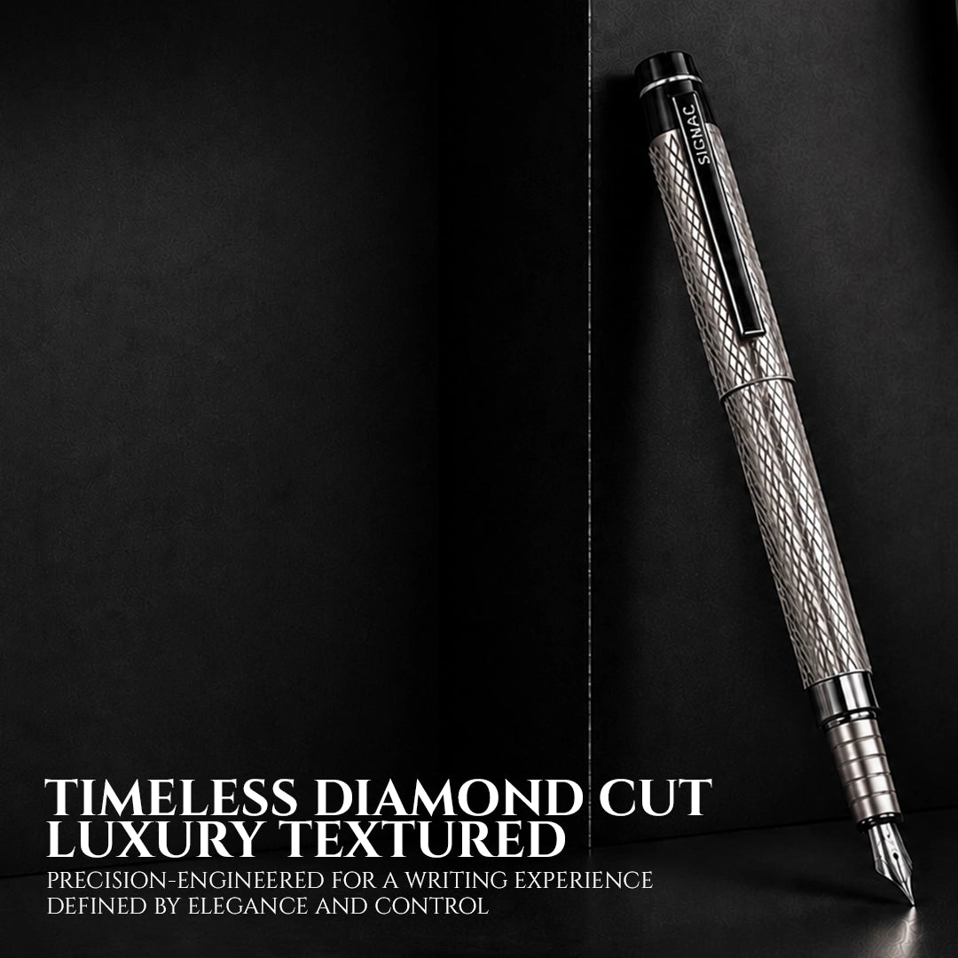 Monarch Fountain Pen | Luxury Diamond Cut Design