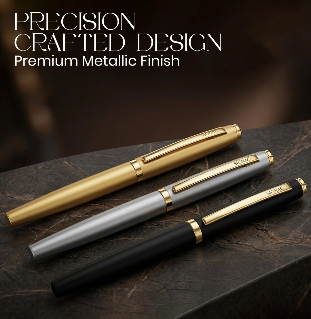 Elysian Preciosa Metal Roller Pen - Black Matte Finish