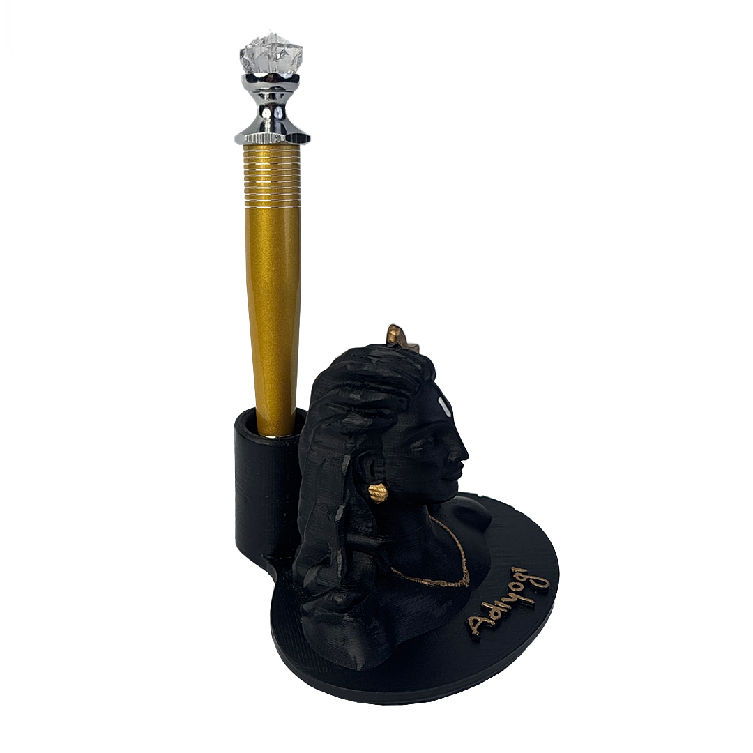 Adiyogi Pen Stand with Crystal Top Pen