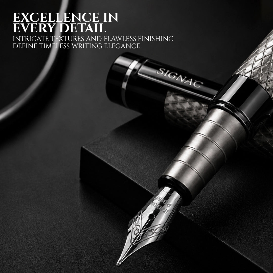 Monarch Fountain Pen | Luxury Diamond Cut Design