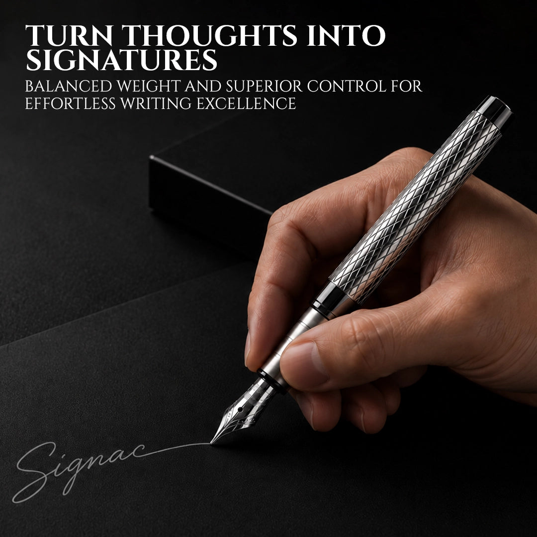 Monarch Fountain Pen | Luxury Diamond Cut Design