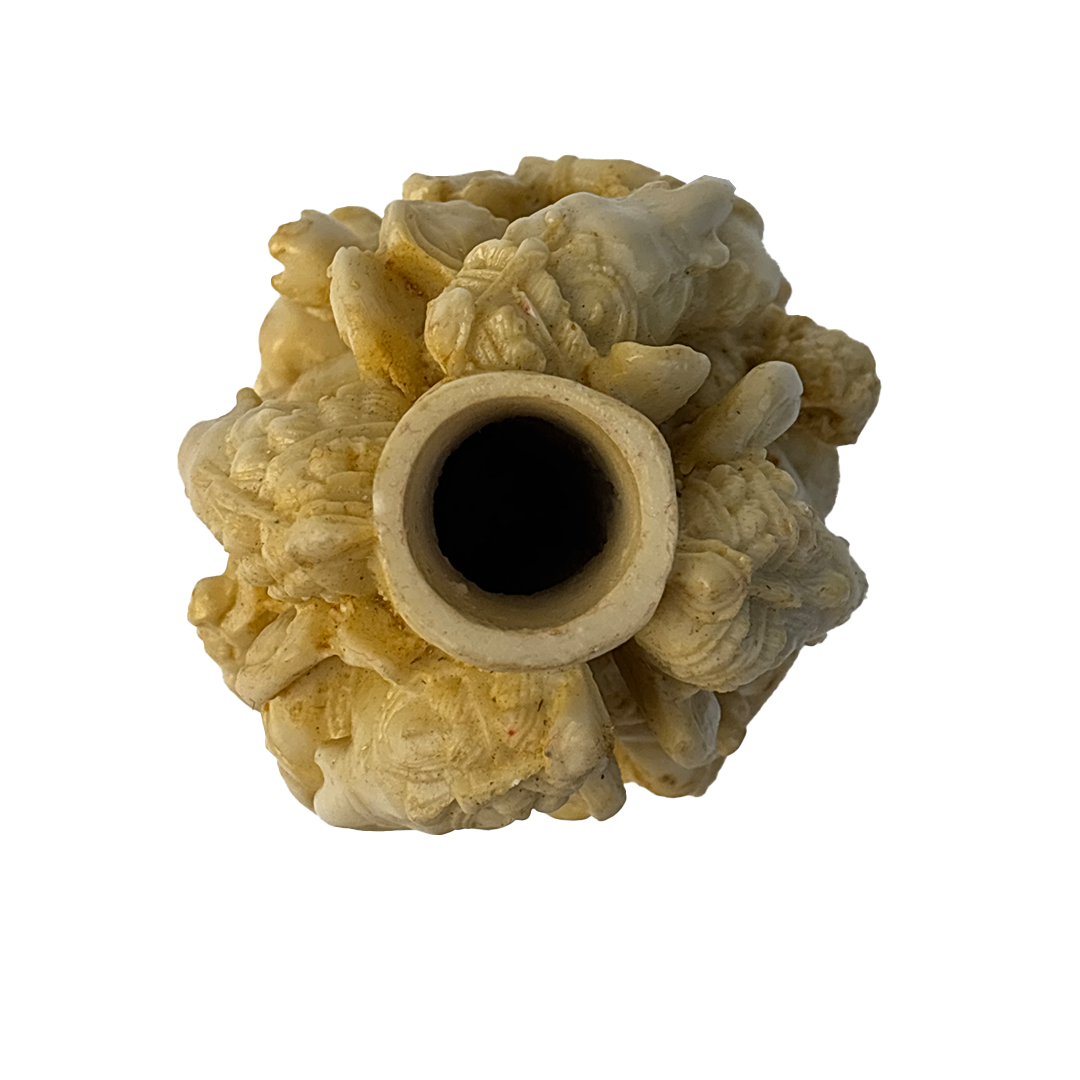 Ivory Four Ganesh Pen Stand with Crystal Top Pen