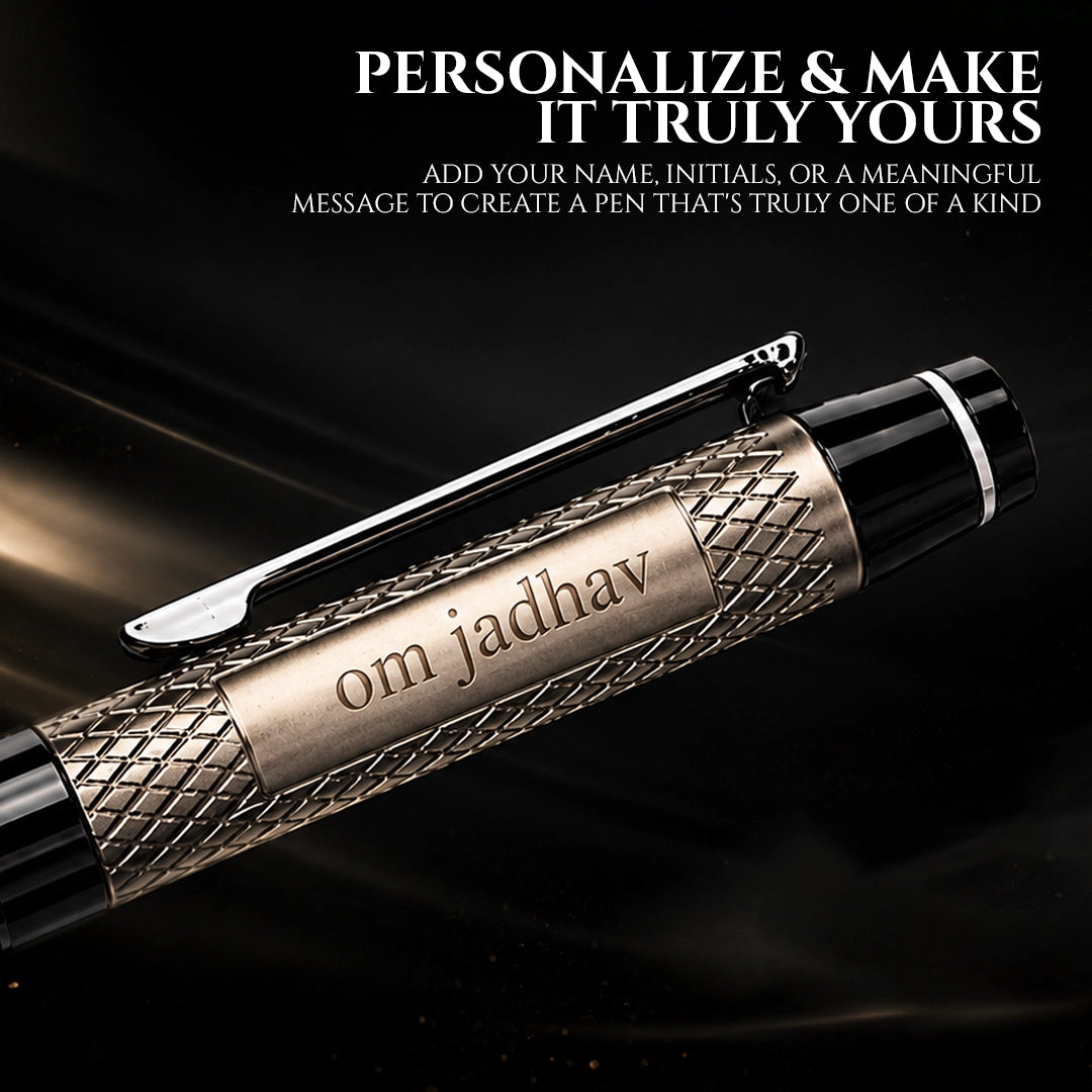Monarch Fountain Pen | Luxury Diamond Cut Design