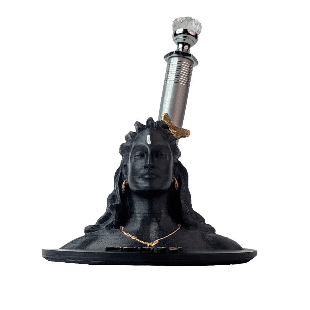 Adiyogi Pen Stand with Crystal Top Pen