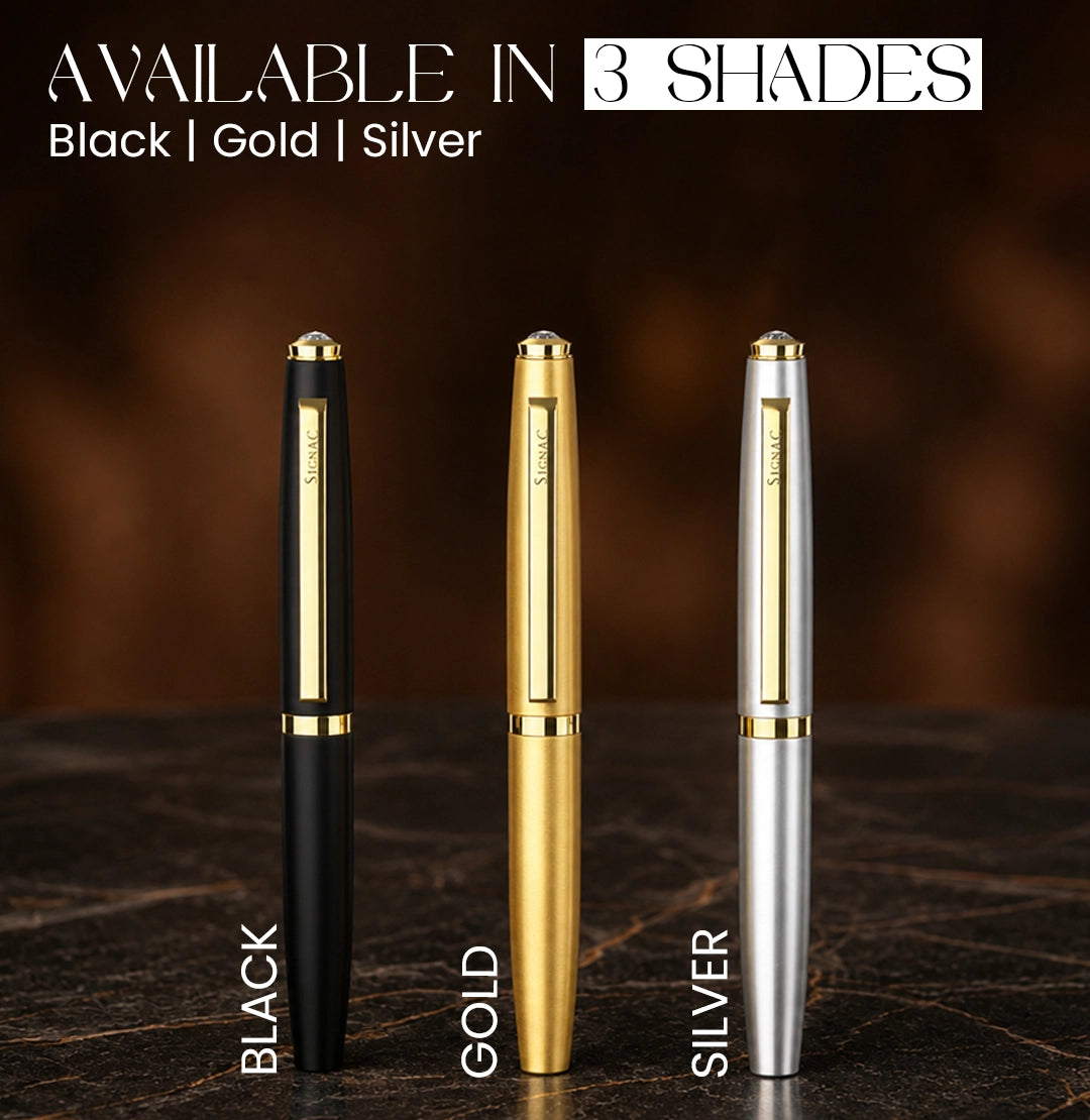 Elysian Preciosa Metal Roller Pen - Black Matte Finish