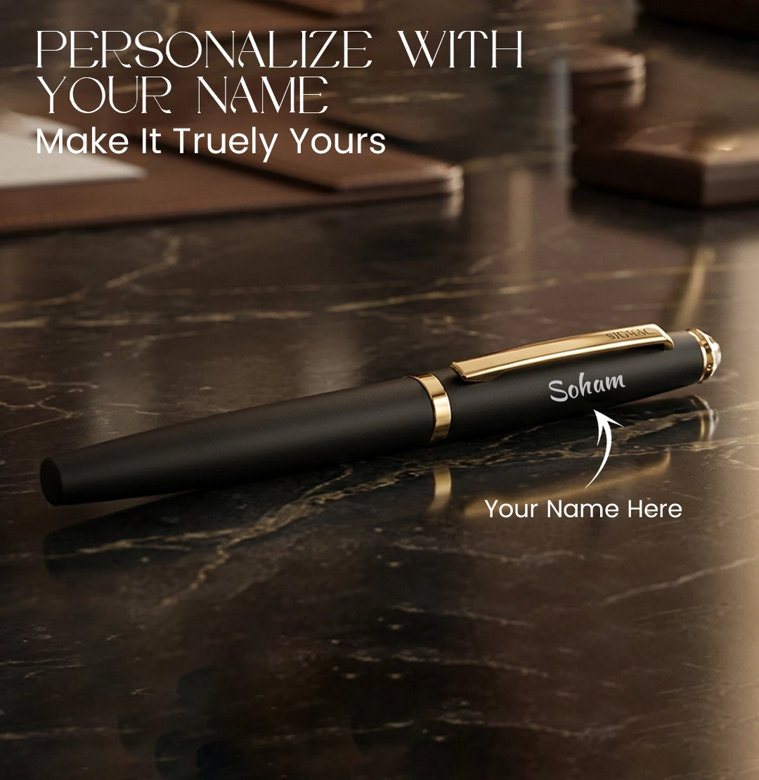 Elysian Preciosa Metal Roller Pen - Black Matte Finish