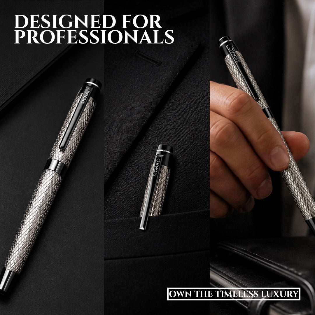 Monarch Fountain Pen | Luxury Diamond Cut Design