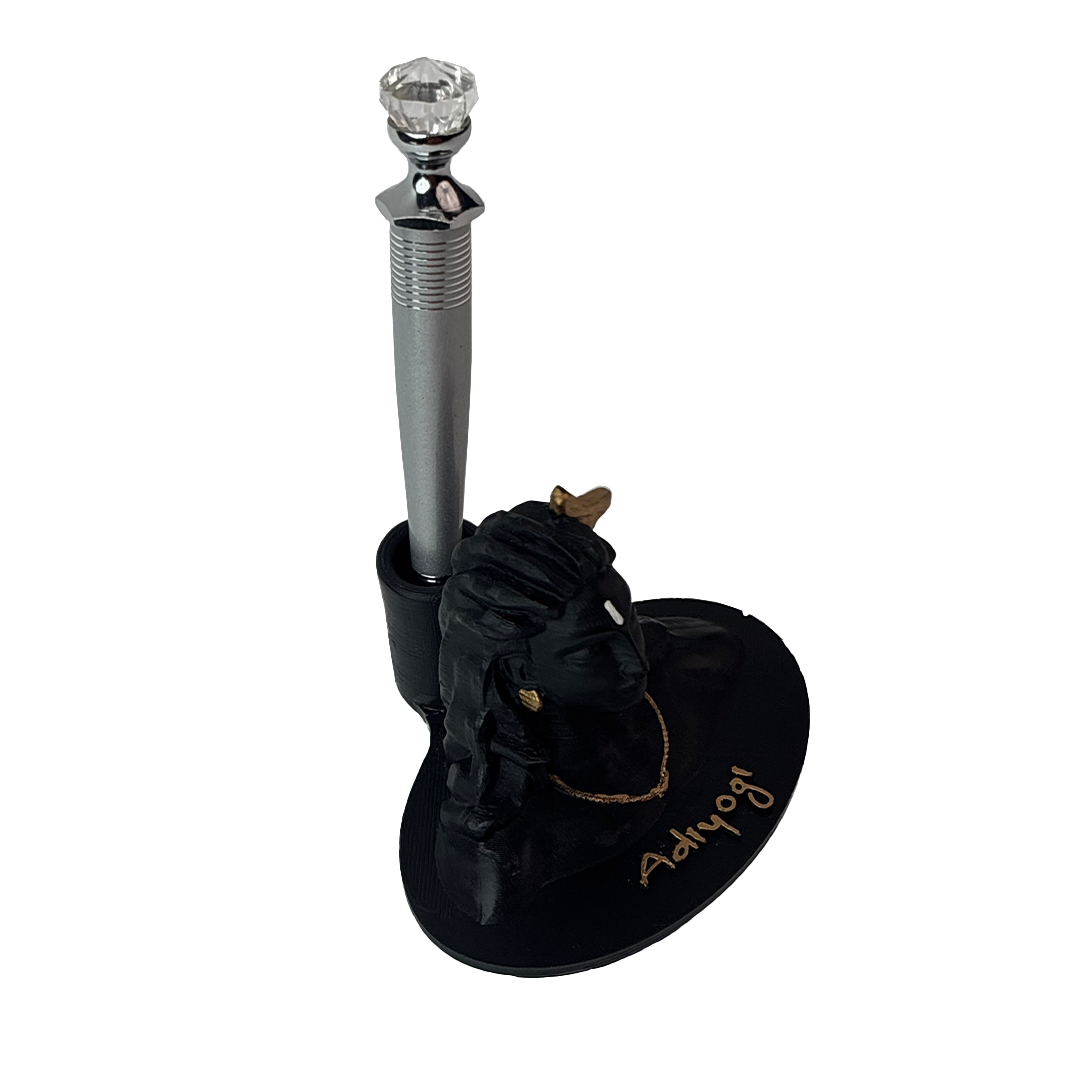 Adiyogi Pen Stand with Crystal Top Pen