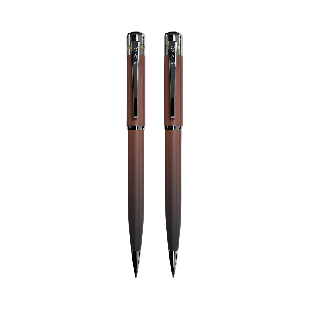India's 1st - (Midnight Chocolate Fragrance Infused) Ombre Shade Metallic Ball Pen