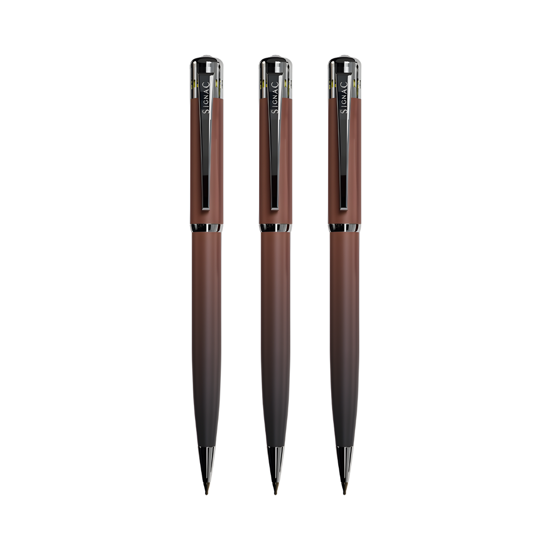India's 1st - (Midnight Chocolate Fragrance Infused) Ombre Shade Metallic Ball Pen