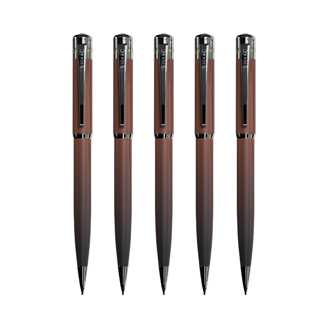 India's 1st - (Midnight Chocolate Fragrance Infused) Ombre Shade Metallic Ball Pen