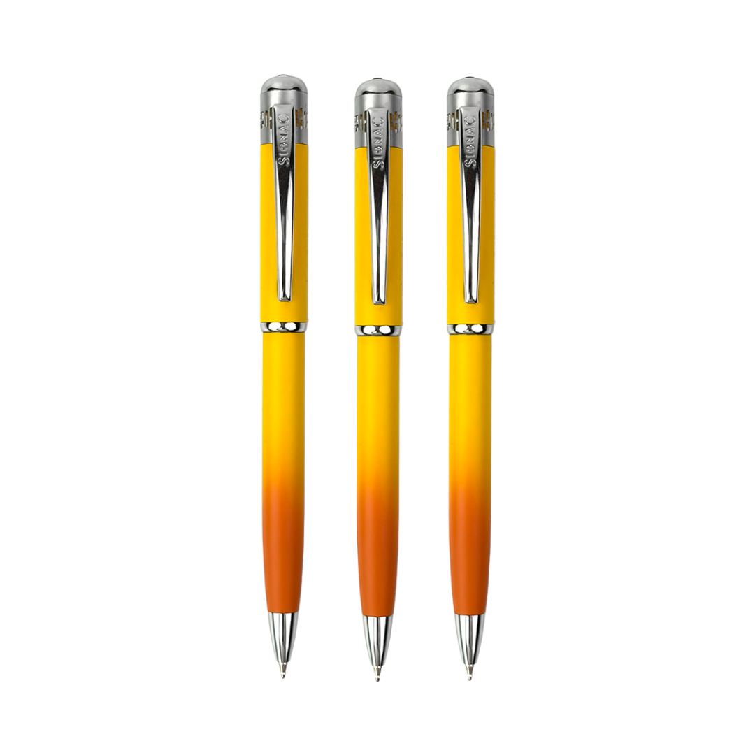 India's 1st - (Alphonso Mango Fragrance Infused) Ombre Shade Metallic Ball Pen