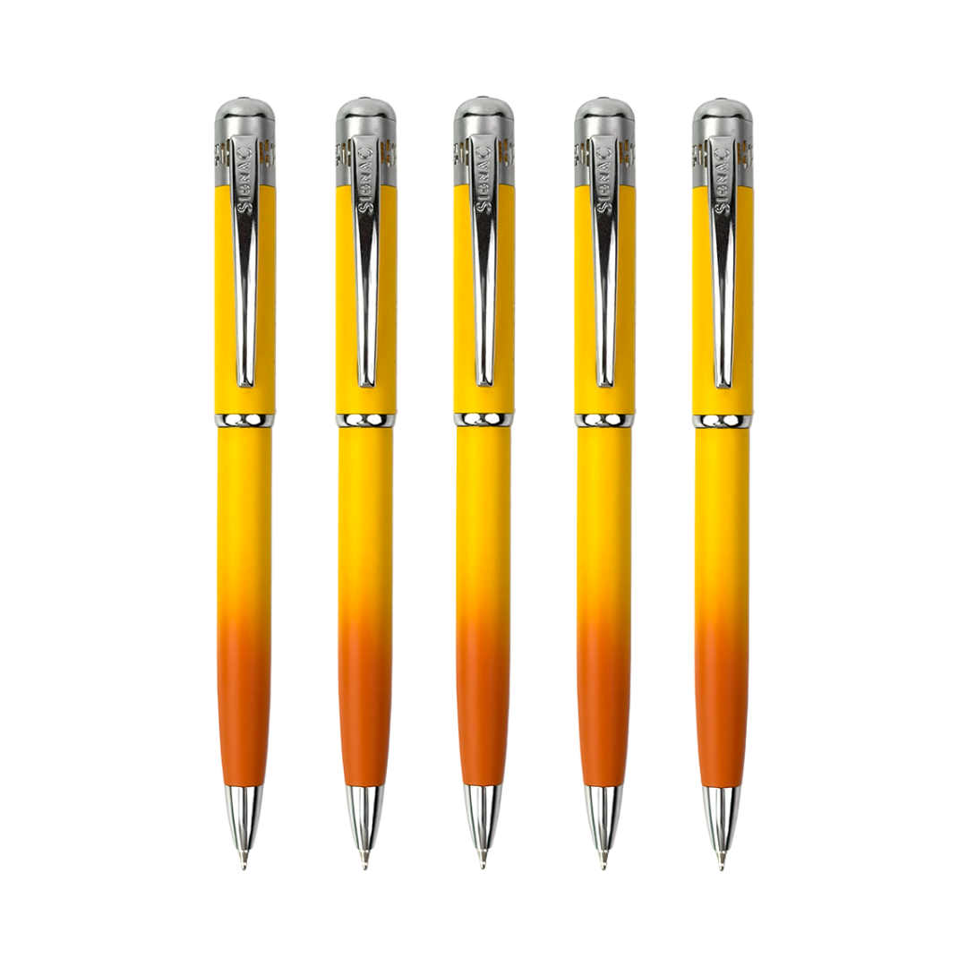 India's 1st - (Alphonso Mango Fragrance Infused) Ombre Shade Metallic Ball Pen