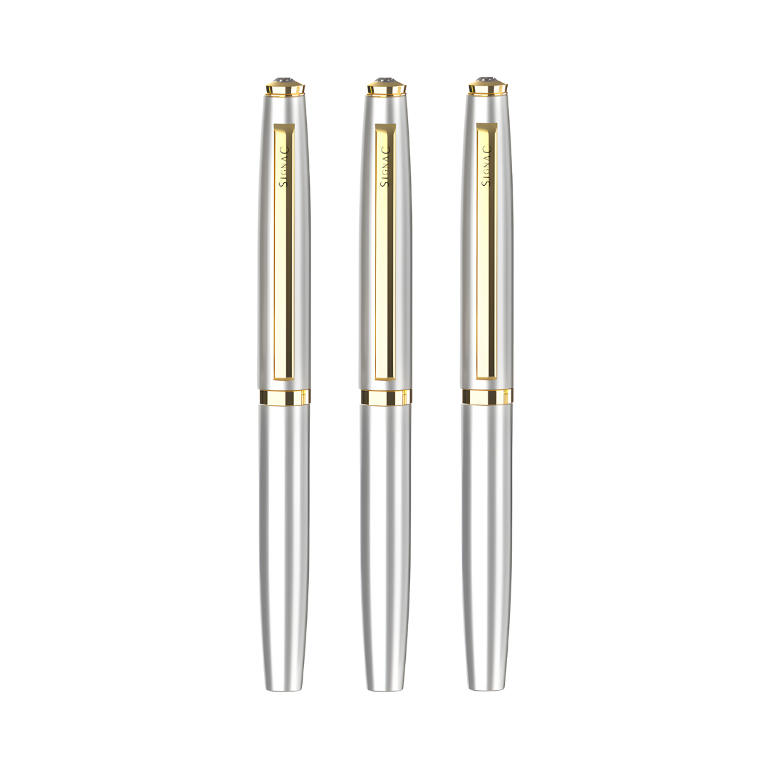 Elysian Preciosa Metal Roller Pen - Silver