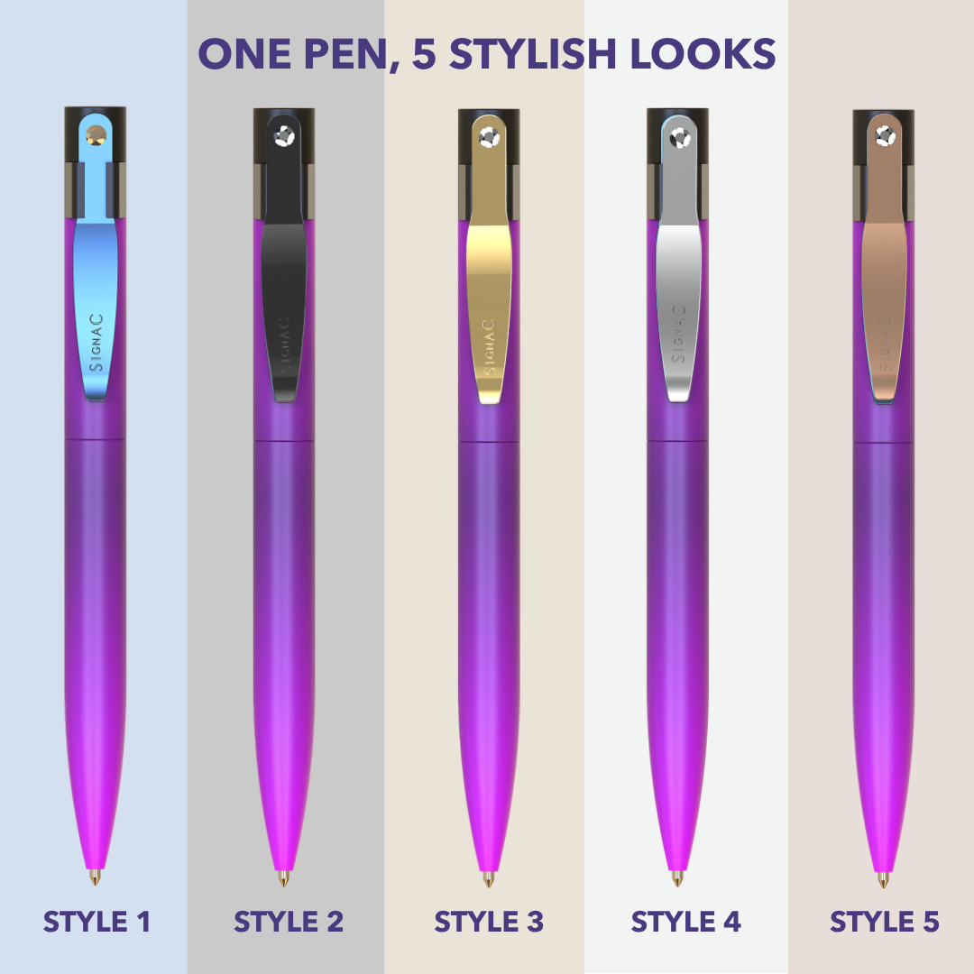 Northern Light Series Evoniq Dual Shade Clip Changing Ball Pen - Celestial Blush