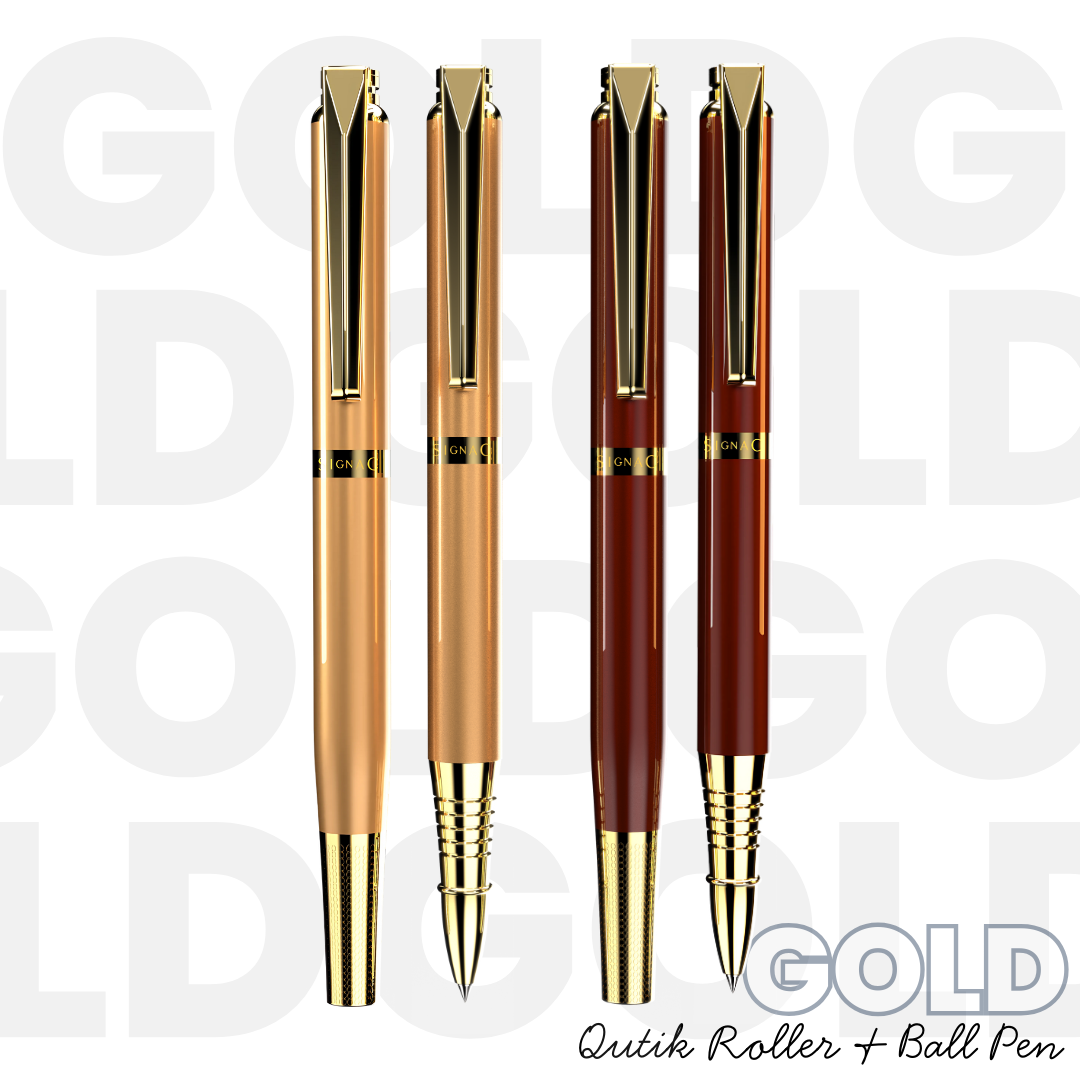 Qutik Set of 2 - Gold Series - Gold