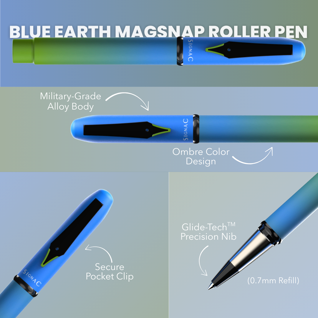 The Blue Earth Energy Magsnap Ombre Roller Pen