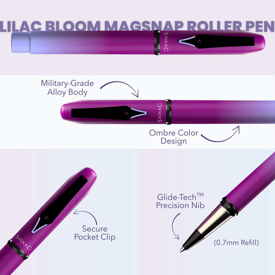 The Lilac Bloom Energy Magsnap Ombre Roller Pen