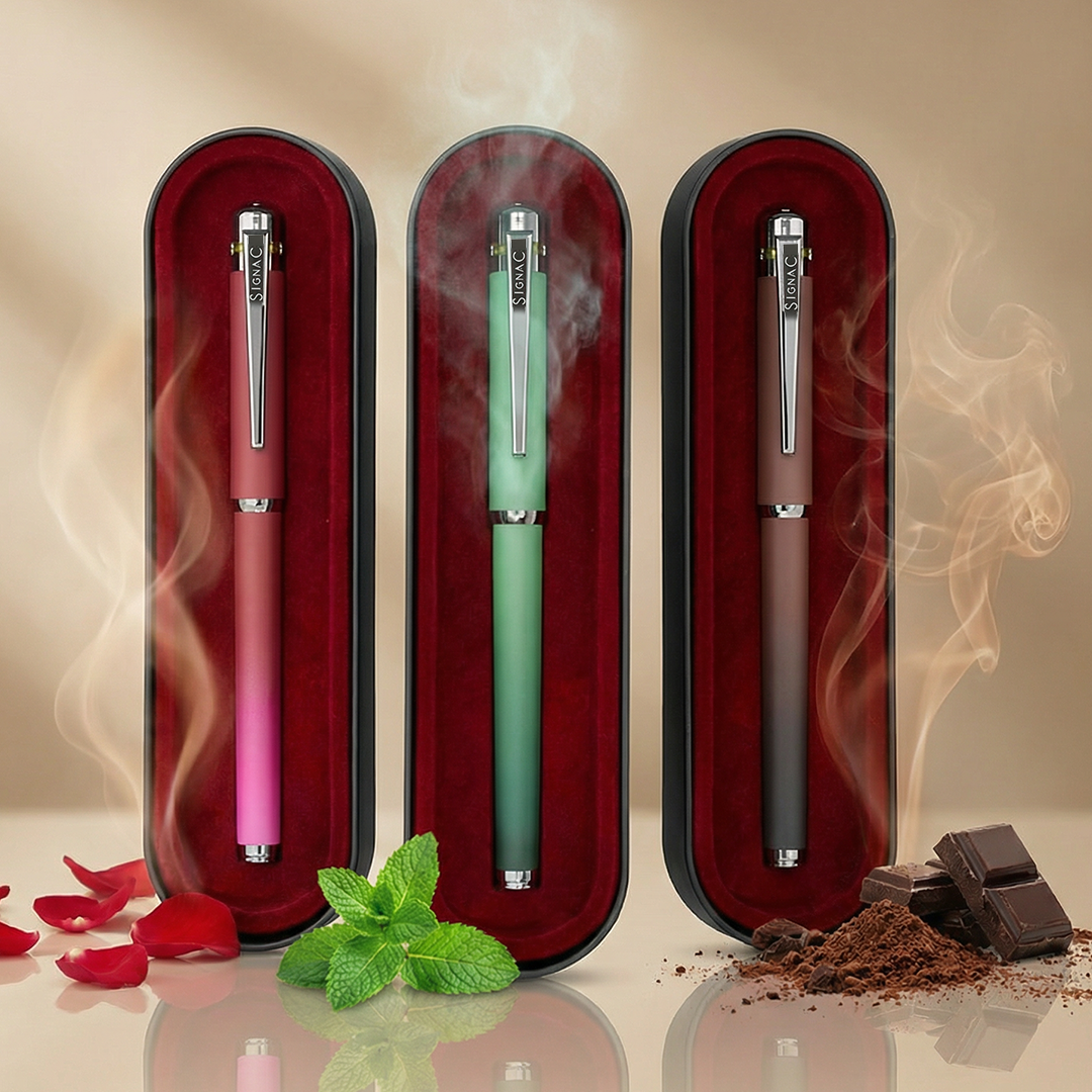 India's 1st - (Fragrance Infused) Ombre Shade Metallic Roller Pen Set of 3
