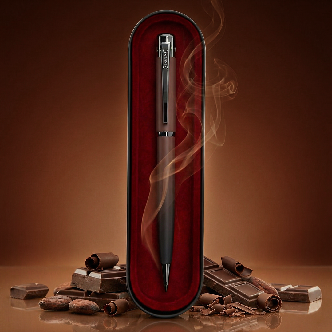 India's 1st - (Midnight Chocolate Fragrance Infused) Ombre Shade Metallic Ball Pen
