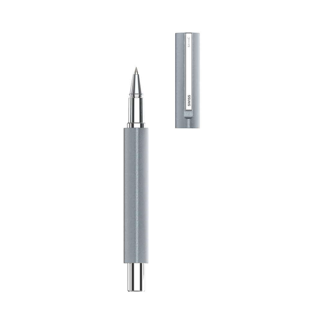 Octav Signature Tringular Metal Roller Pen - Crafted with Swiss Excellence - Grey