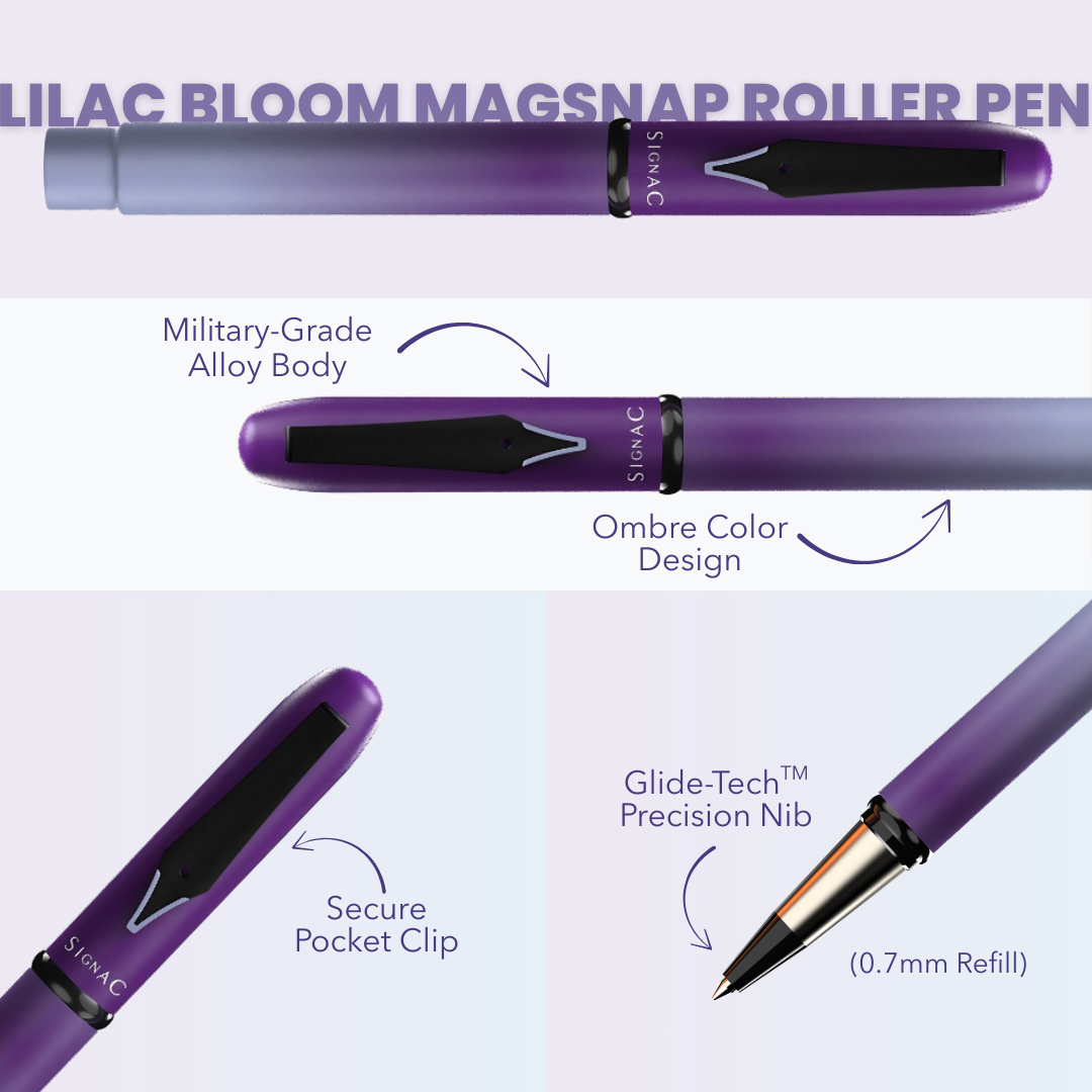 The Lilac Bloom Energy Magsnap Ombre Roller Pen