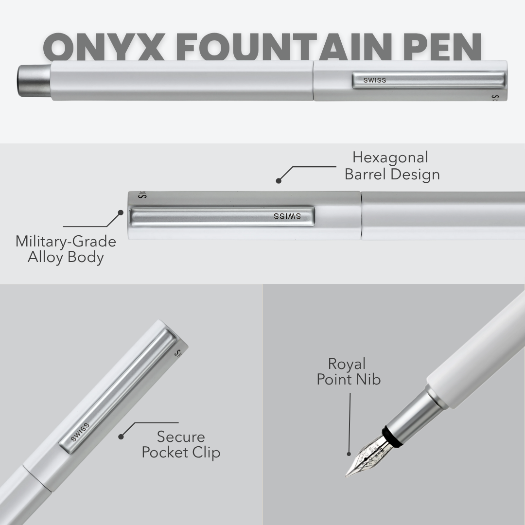 Onyx Fountain Pen - Swiss Series