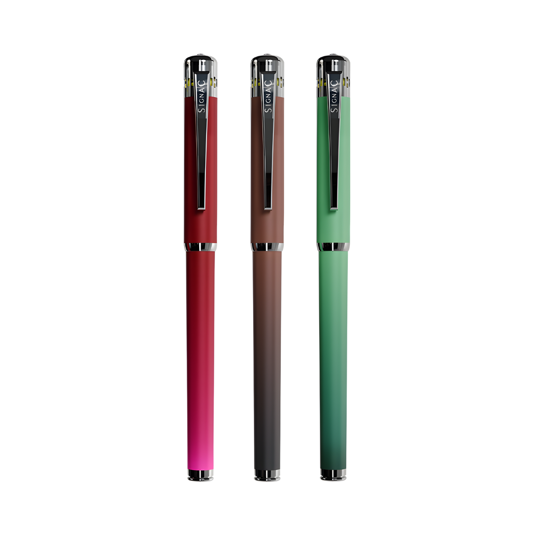 India's 1st - (Fragrance Infused) Ombre Shade Metallic Roller Pen Set of 3