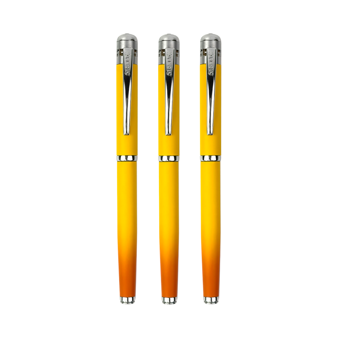 India's 1st - (Alphonso Mango Fragrance Infused) Ombre Shade Metallic Roller Pen
