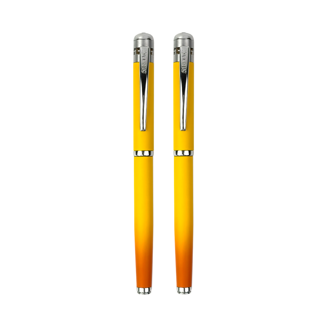 India's 1st - (Alphonso Mango Fragrance Infused) Ombre Shade Metallic Roller Pen