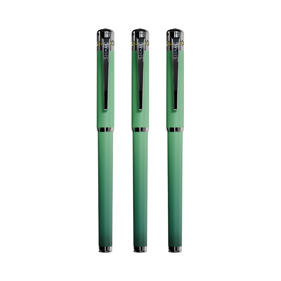India's 1st - (Mint Fresh Fragrance Infused) Ombre Shade Metallic Roller Pen
