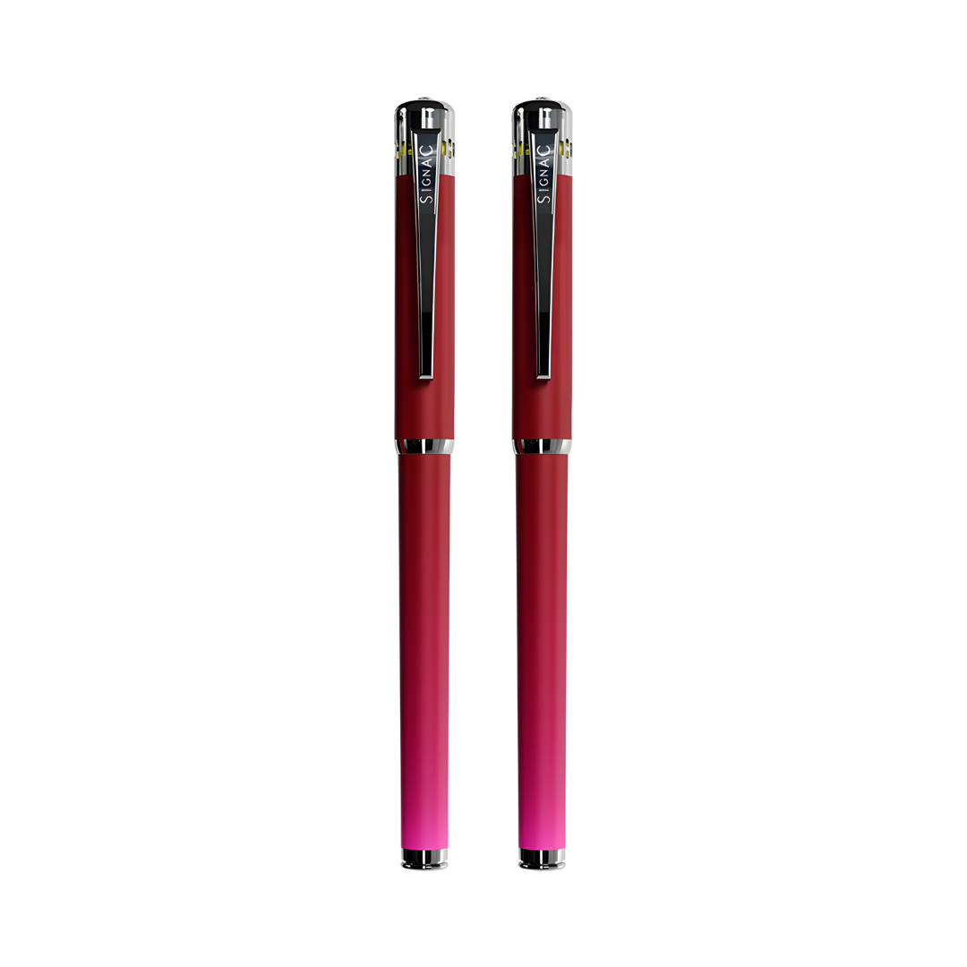 India's 1st - (Rose Bloom Fragrance Infused) Ombre Shade Metallic Roller Pen